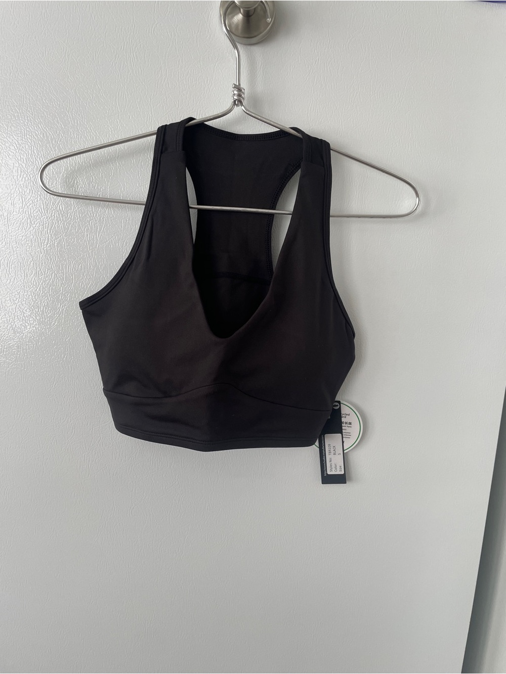 2 Black Racerback Sports Bra - Picture 2 of 7